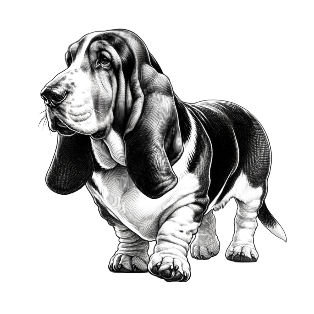 Basset hound dog png transparent file