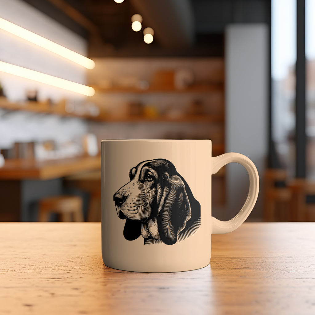 Basset hound mockup mug