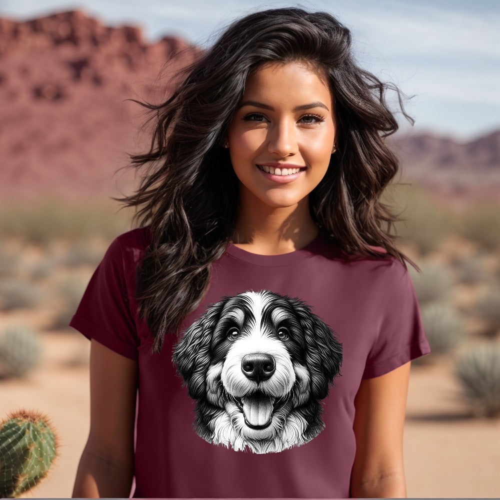 Bernedoodle girl shirt mockup