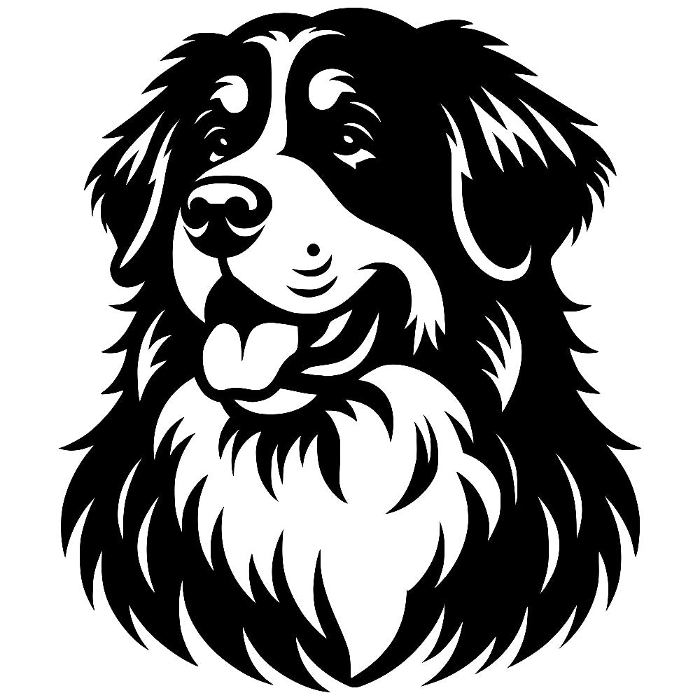 Bernese dog head jpg file