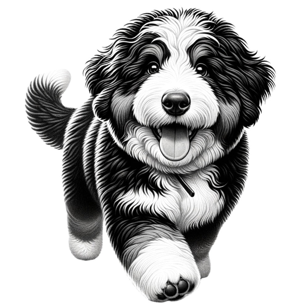 Bernedoodle happy face jpeg file