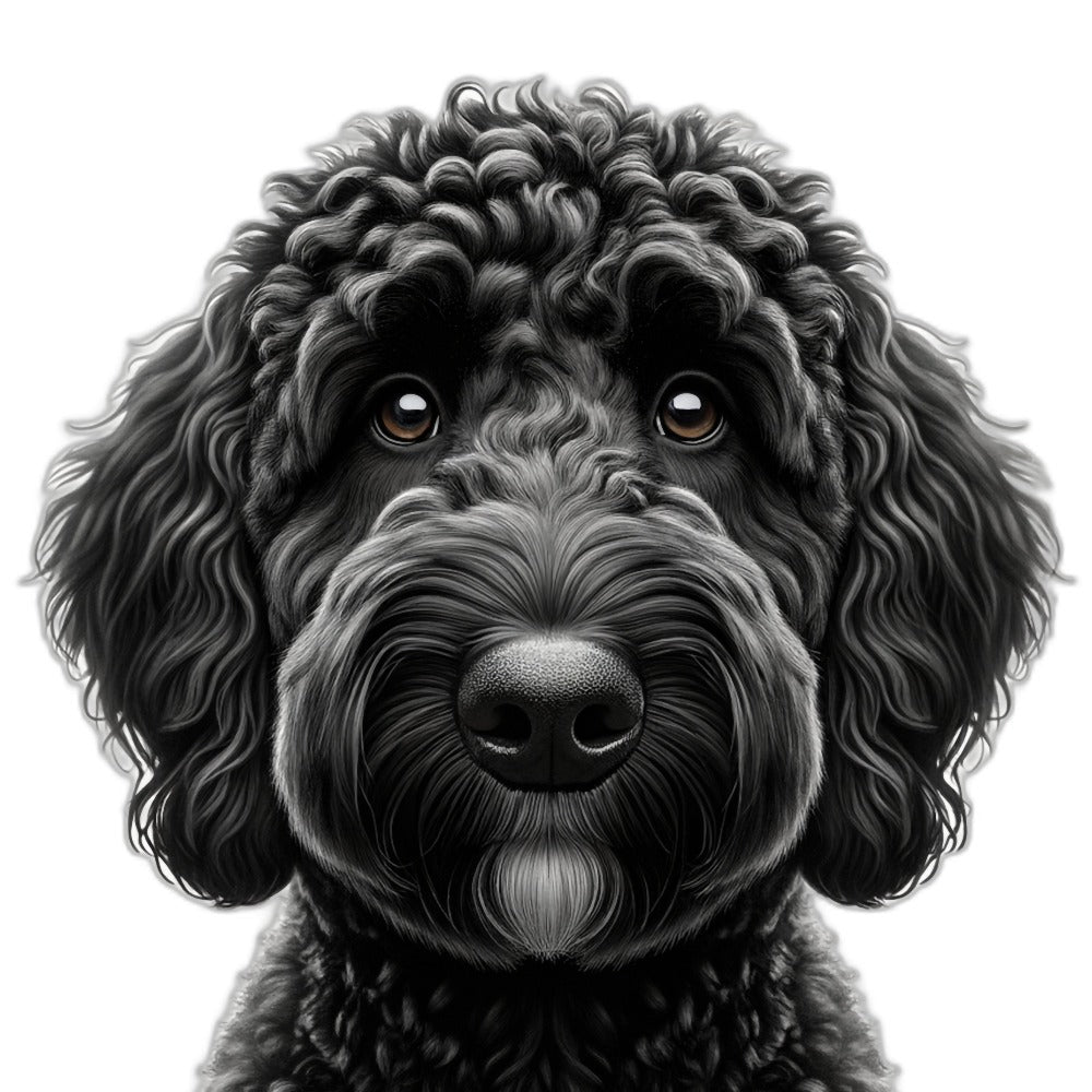 Black poodle head jpg file