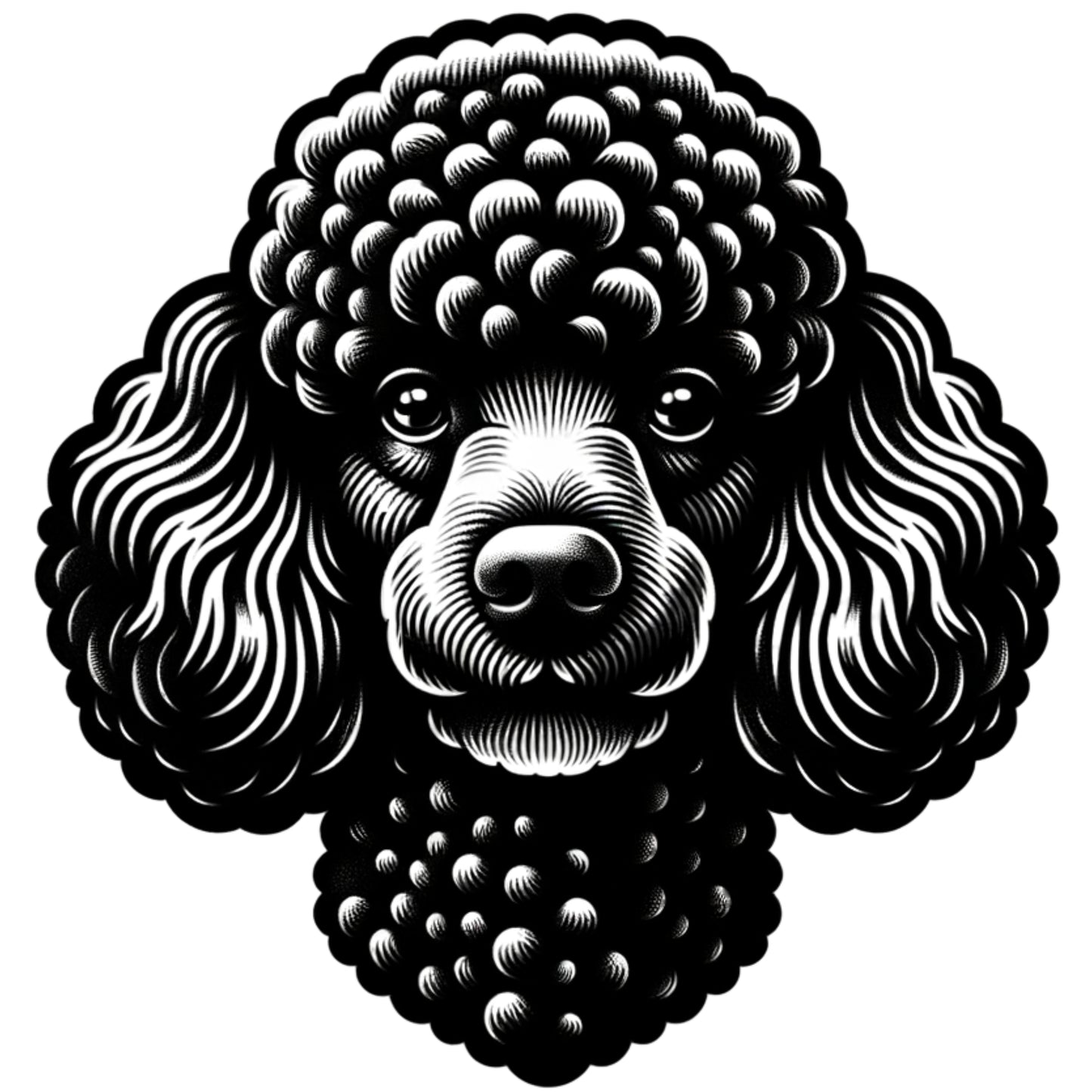 Fantasy Art Design Black Poodle