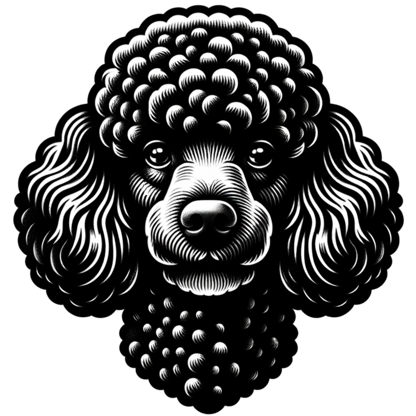 Fantasy Art Design Black Poodle