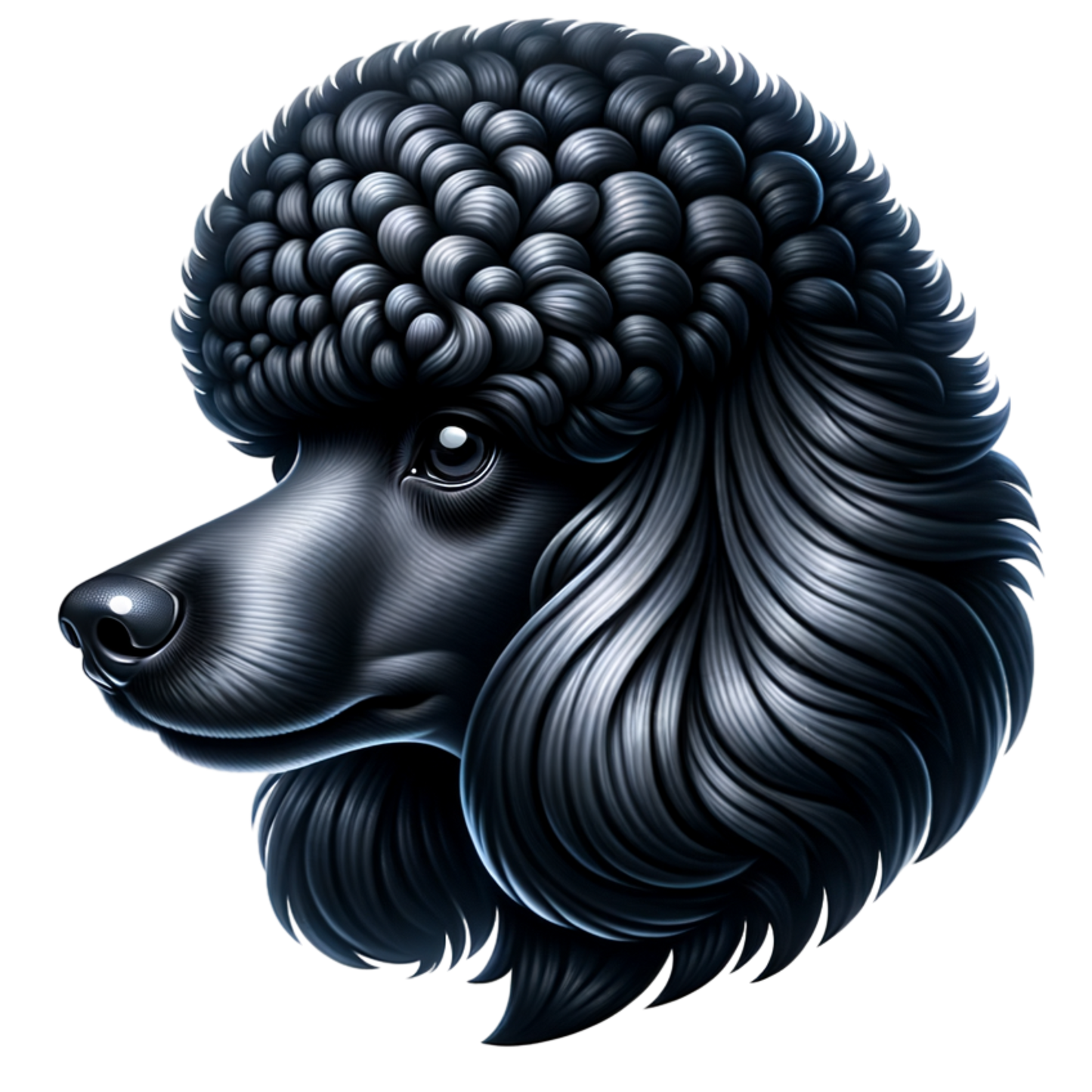 Fantasy Art Design Black Poodle