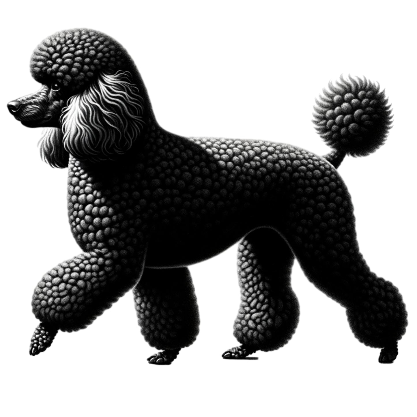 Fantasy Art Design Black Poodle