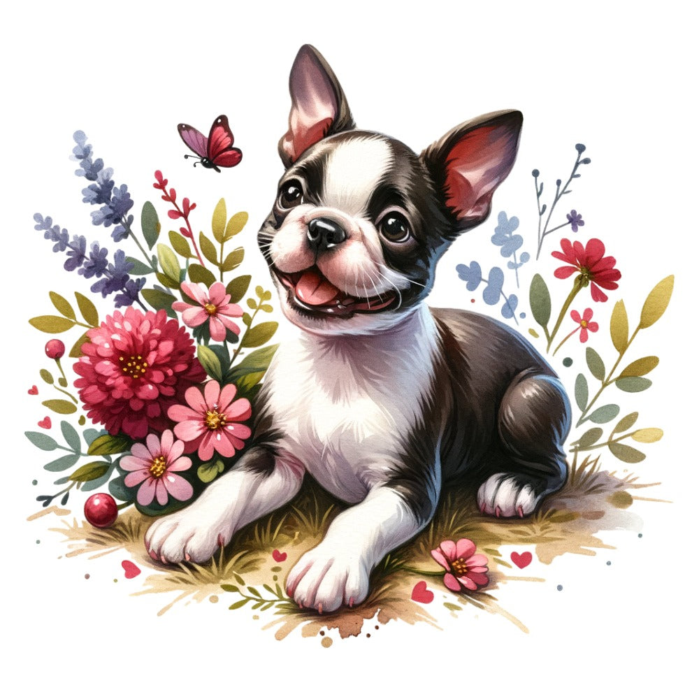 Boston terrier nursery jpeg file