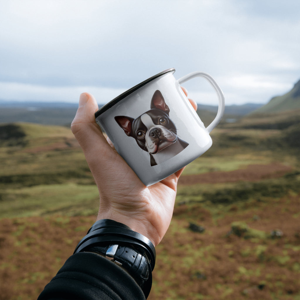 Boston terrier mug mockup