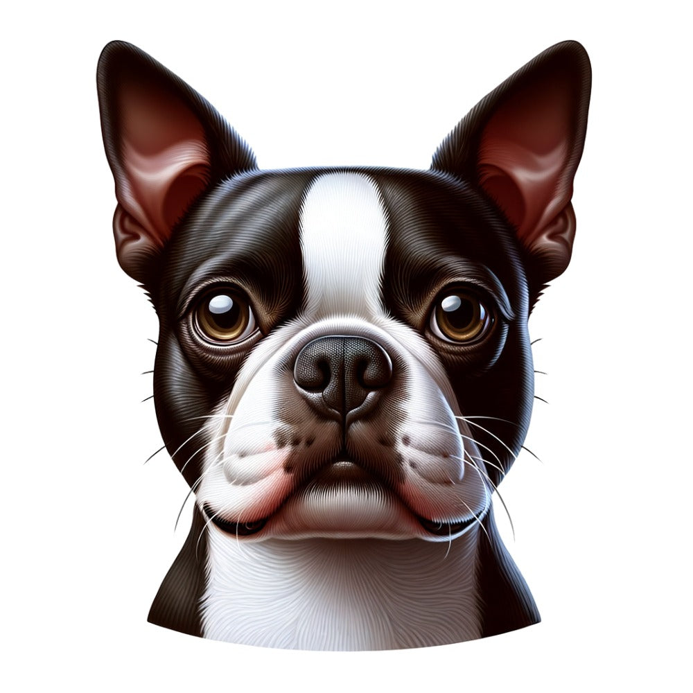 Boston terrier head jpeg file