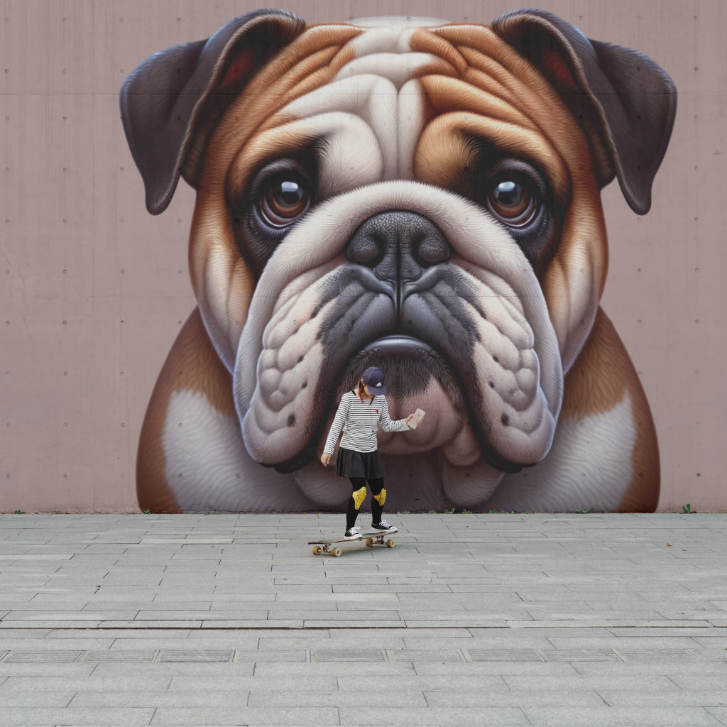 Bulldog wallart mockup