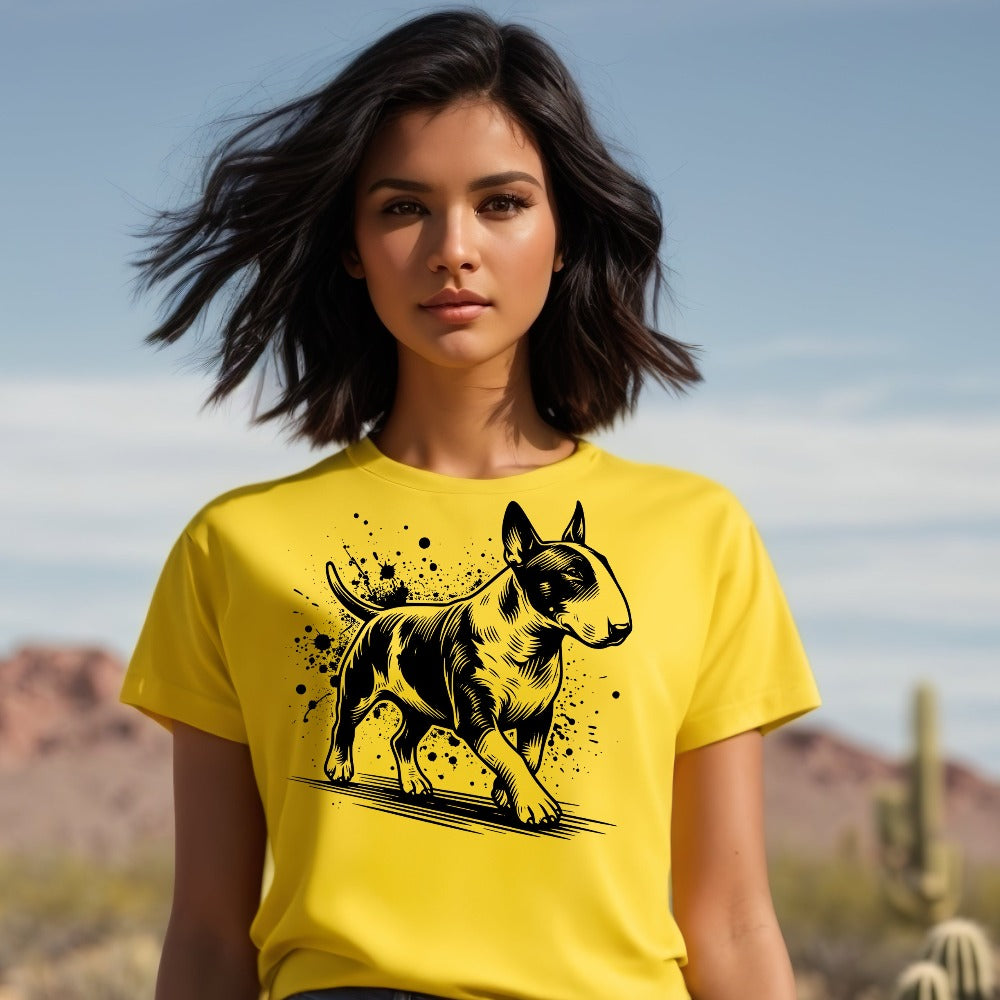 Pitbull terrier mockup woman shirt