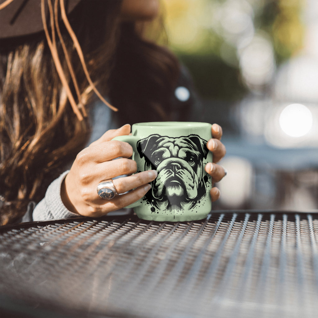 Bulldog mug mockup