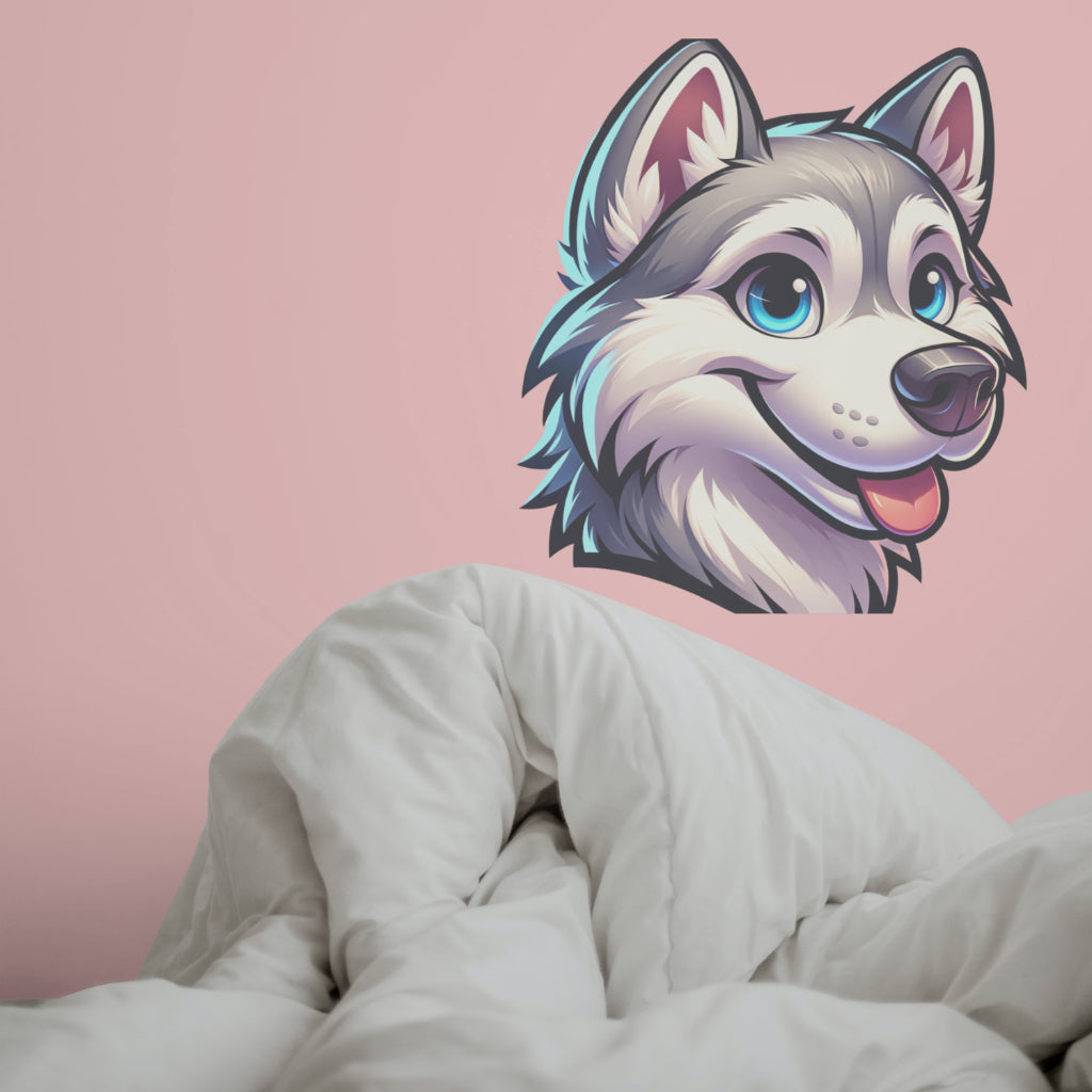 Husky wall art mockup