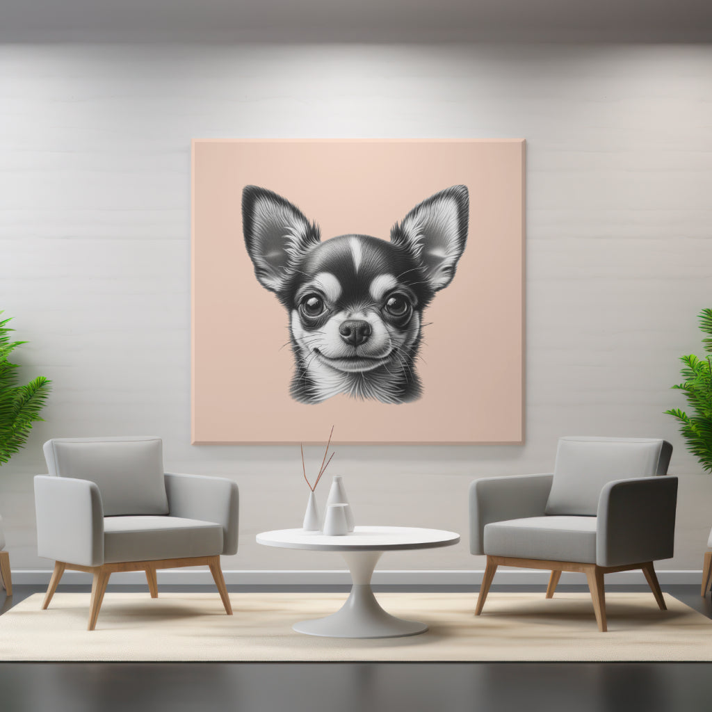 Chihuahua wallart mockup