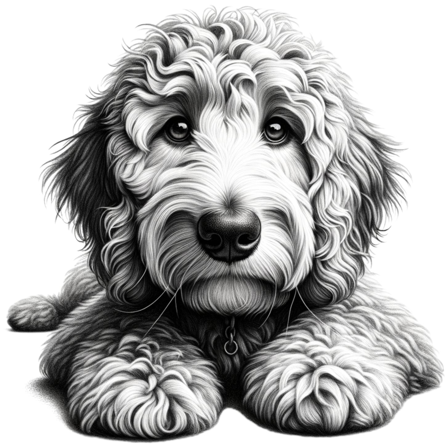 Fantasy Art Design Golden Doodle dog