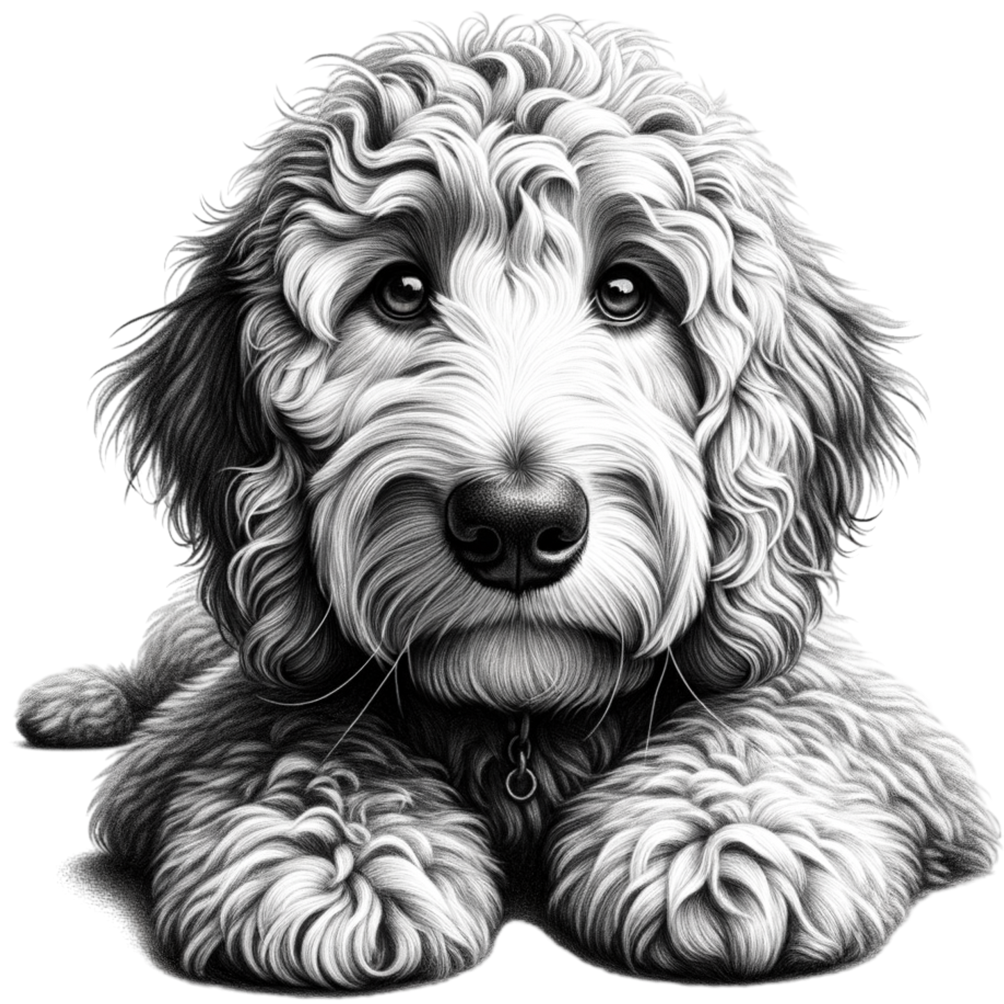 Fantasy Art Design Golden Doodle dog