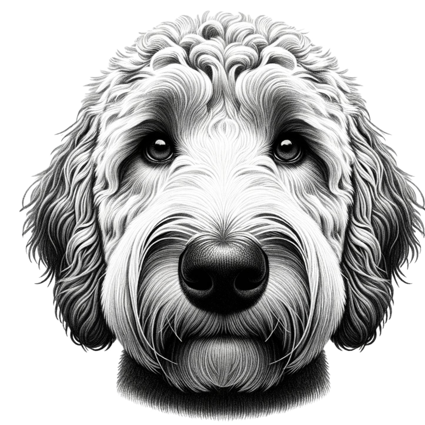 Fantasy Art Design Golden Doodle dog