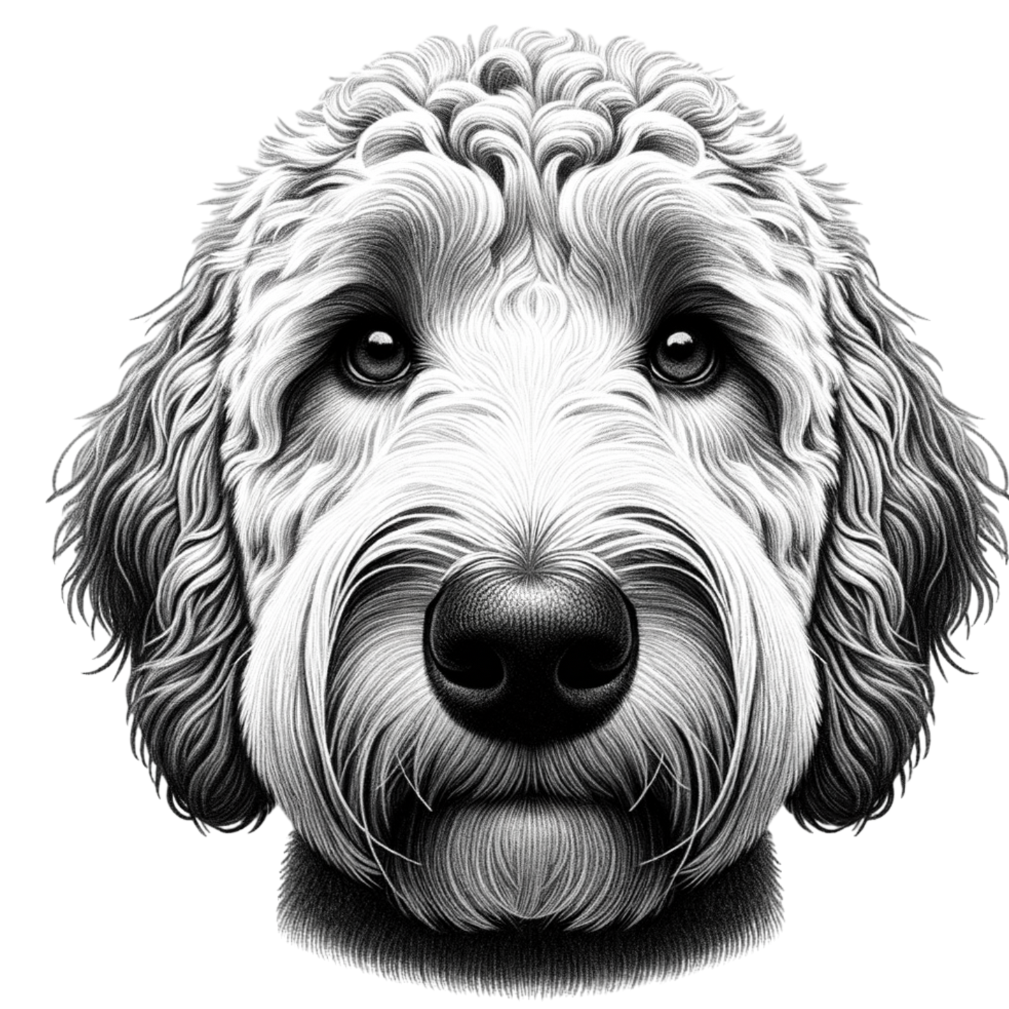 Fantasy Art Design Golden Doodle dog