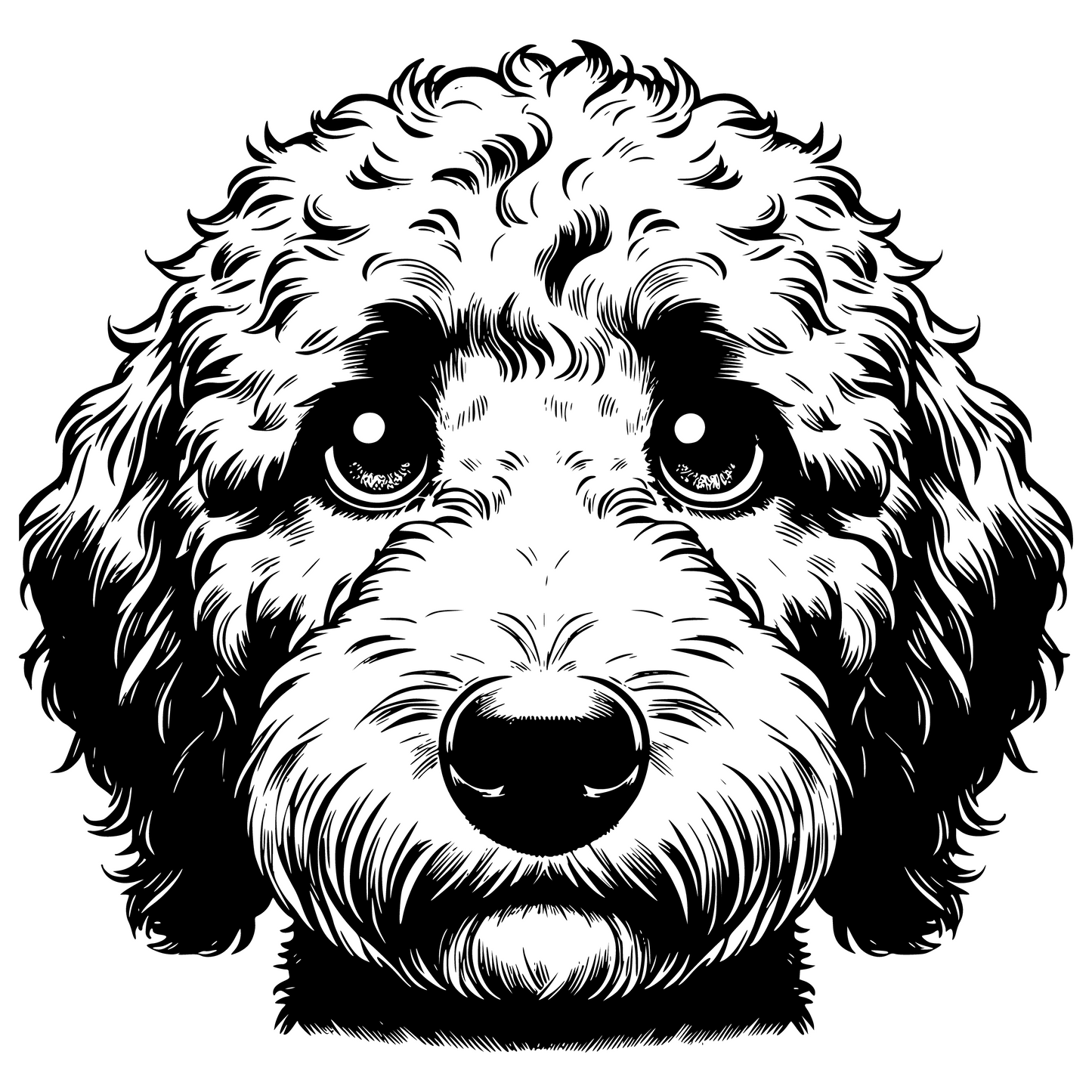 Fantasy Art Design Golden Doodle dog