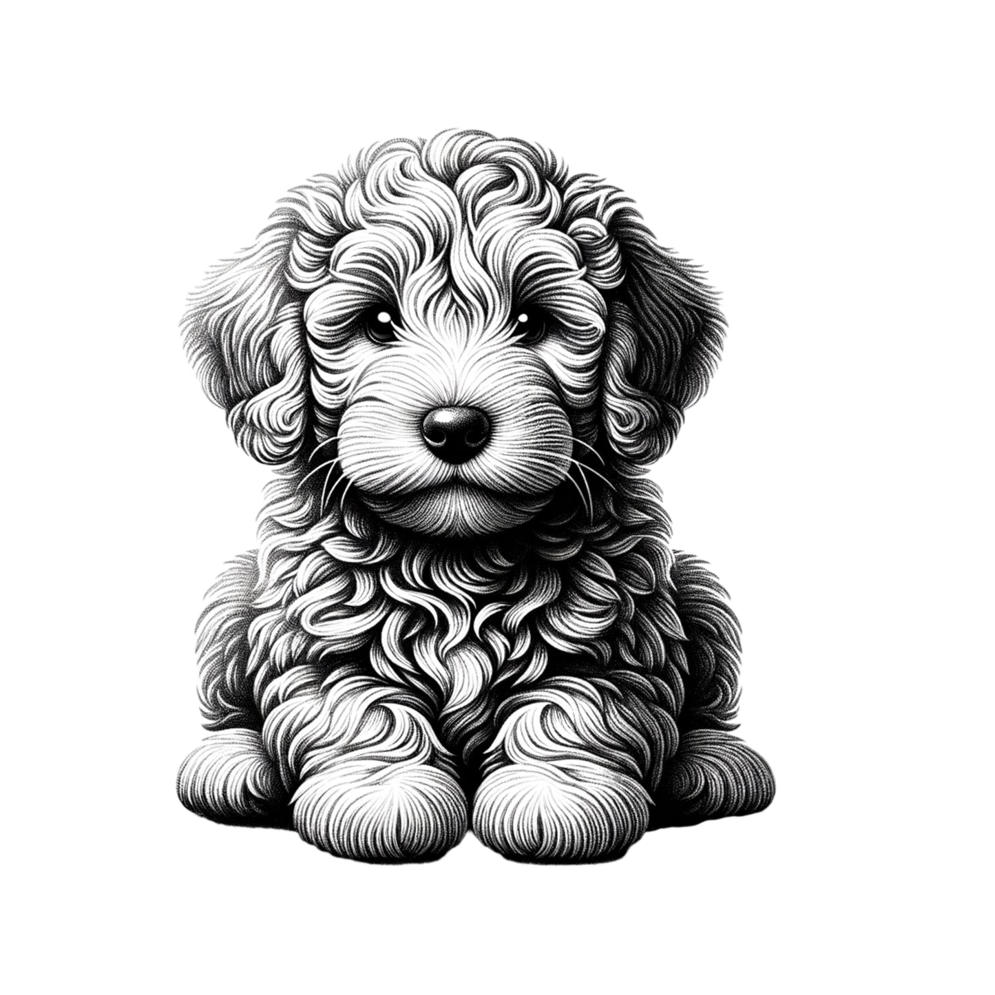 Fantasy Art Design Golden Doodle dog