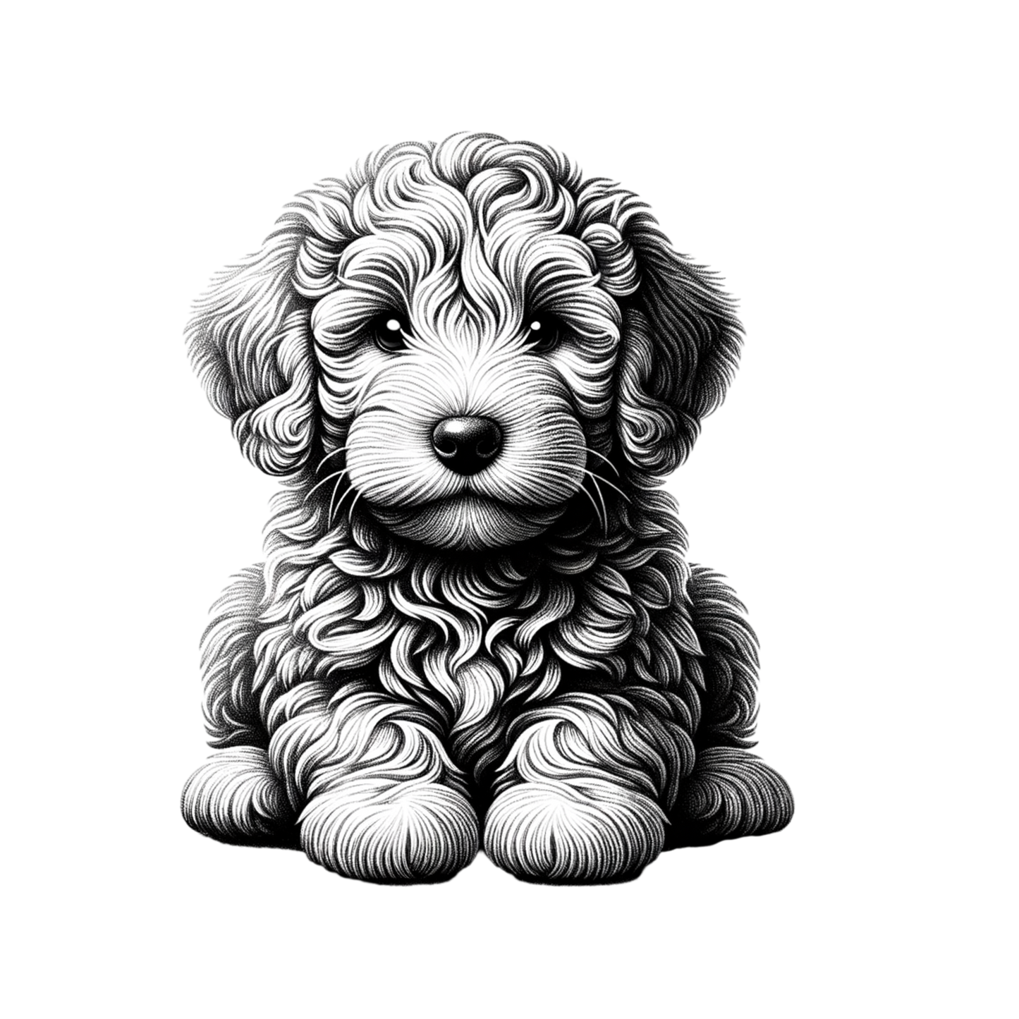 Fantasy Art Design Golden Doodle dog