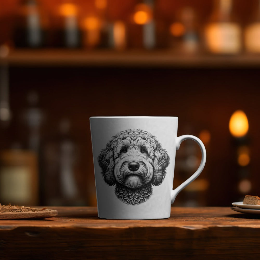 Golden doodle mug mockup