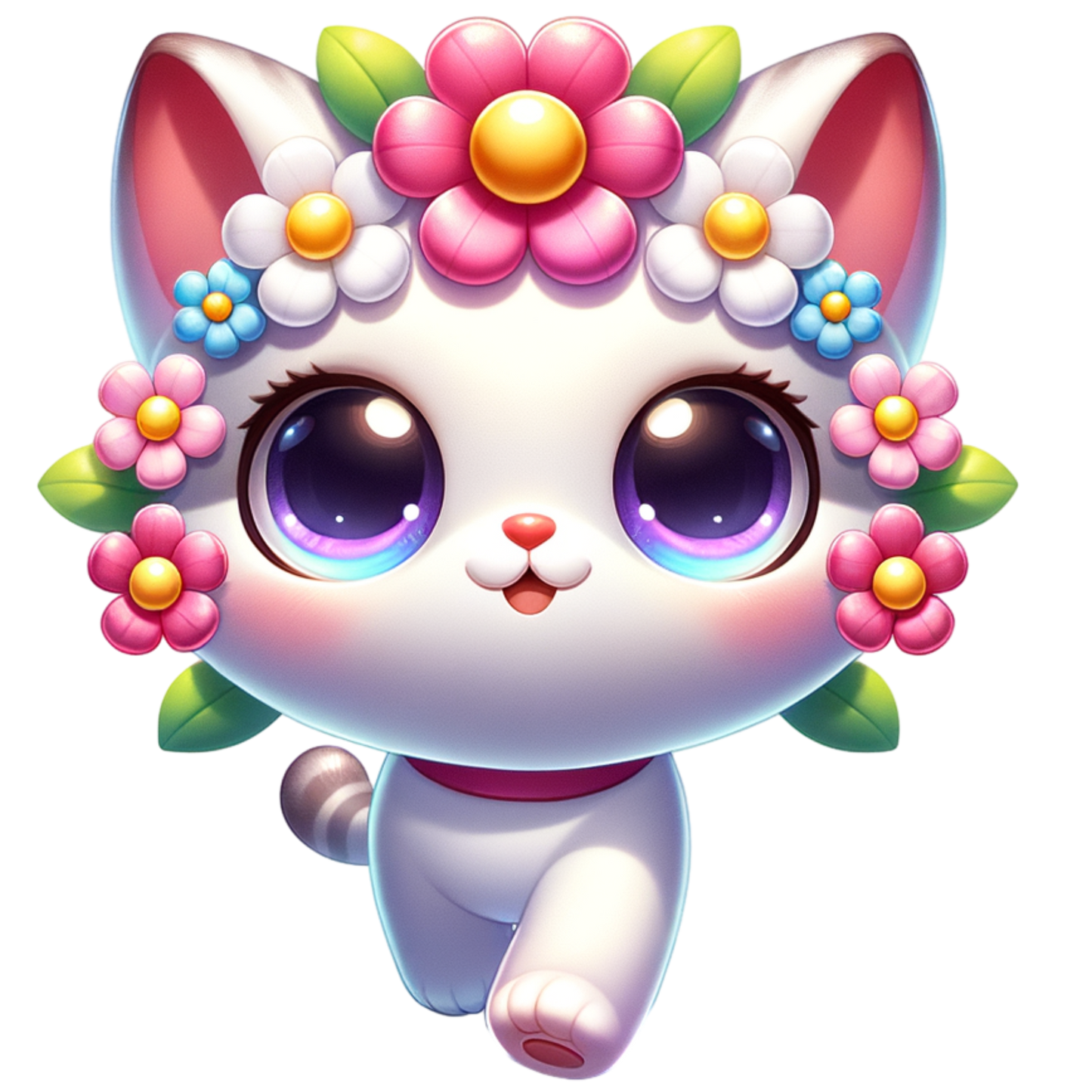 Fantasy Art Design  Floral cat