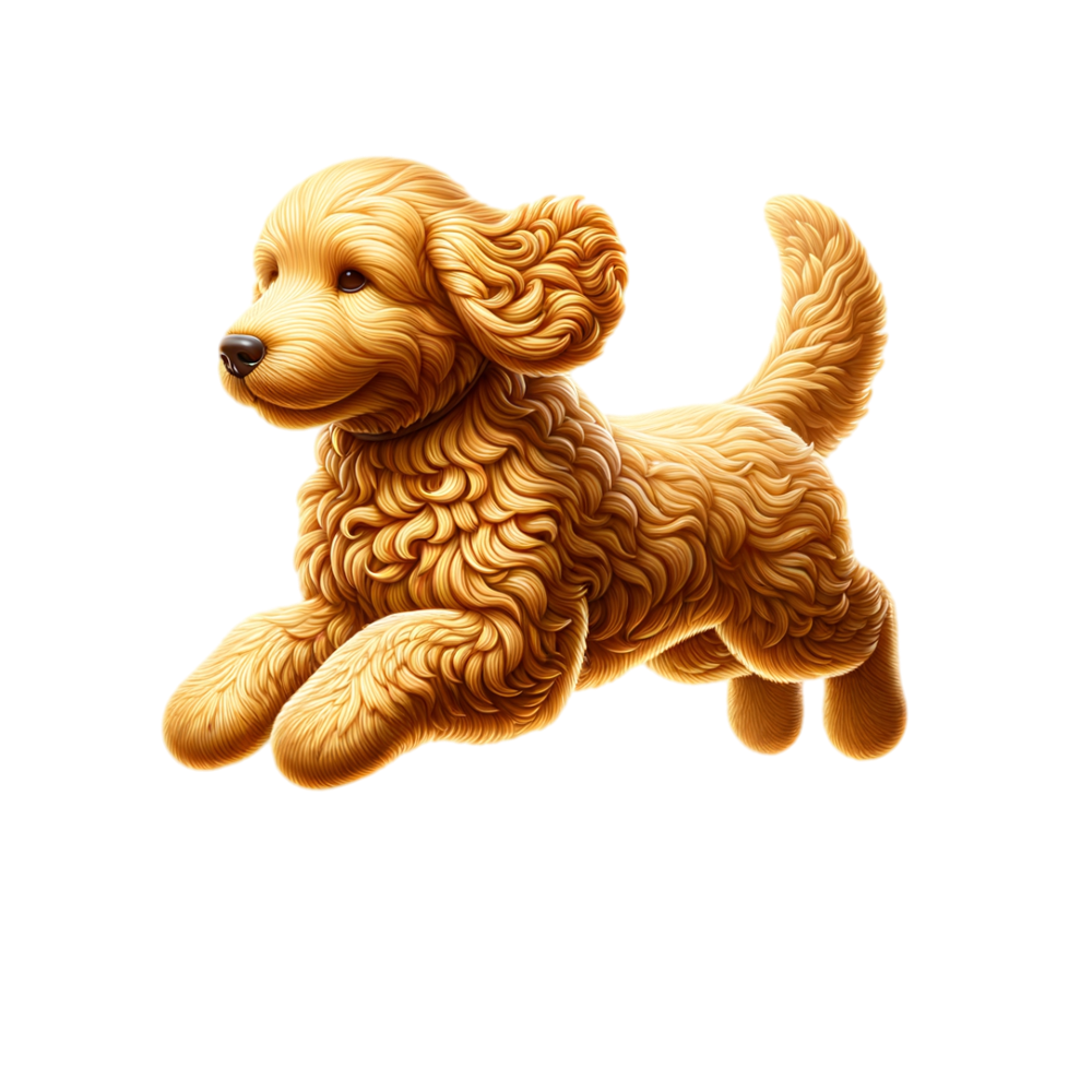 Golden doodle jump png transparent file