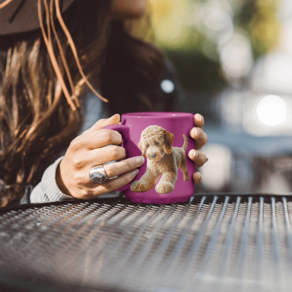 Golden doodle mockup mug