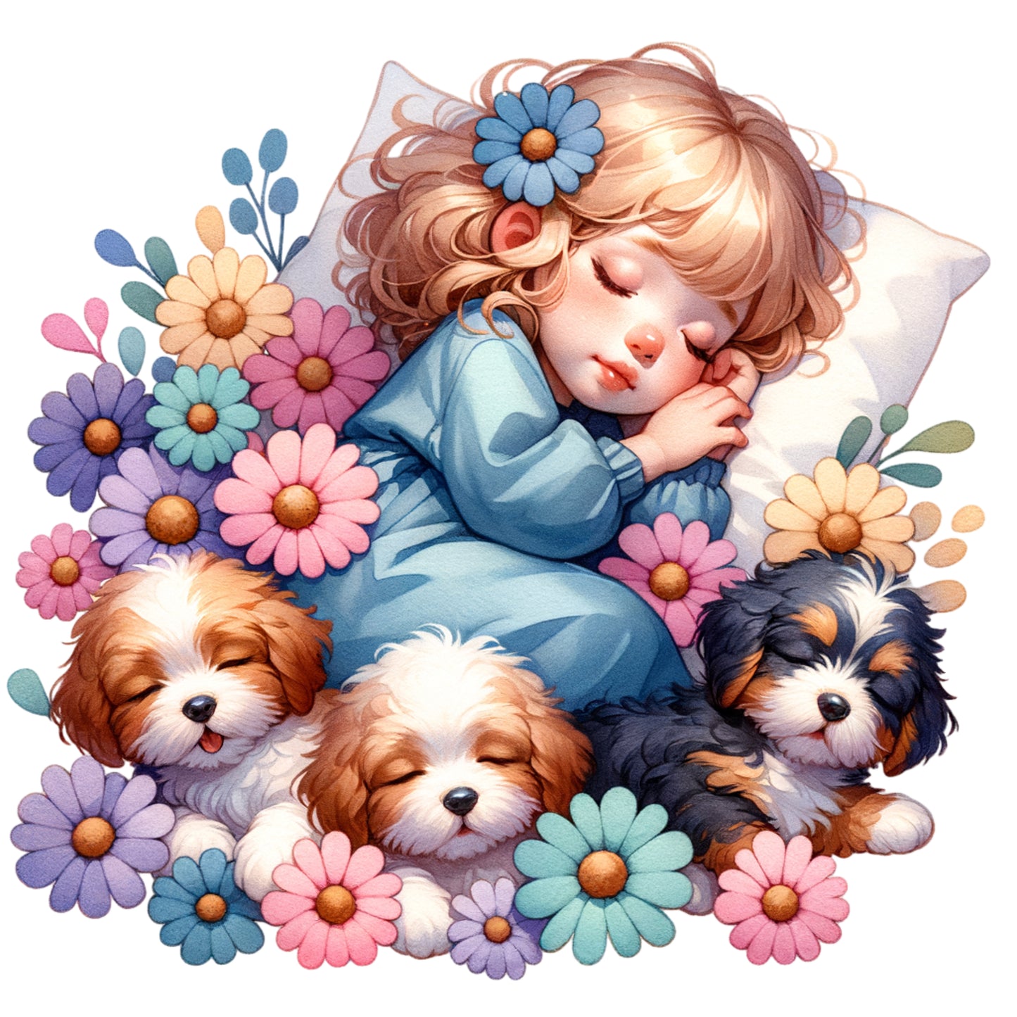 Fantasy art design Nursery  girl print