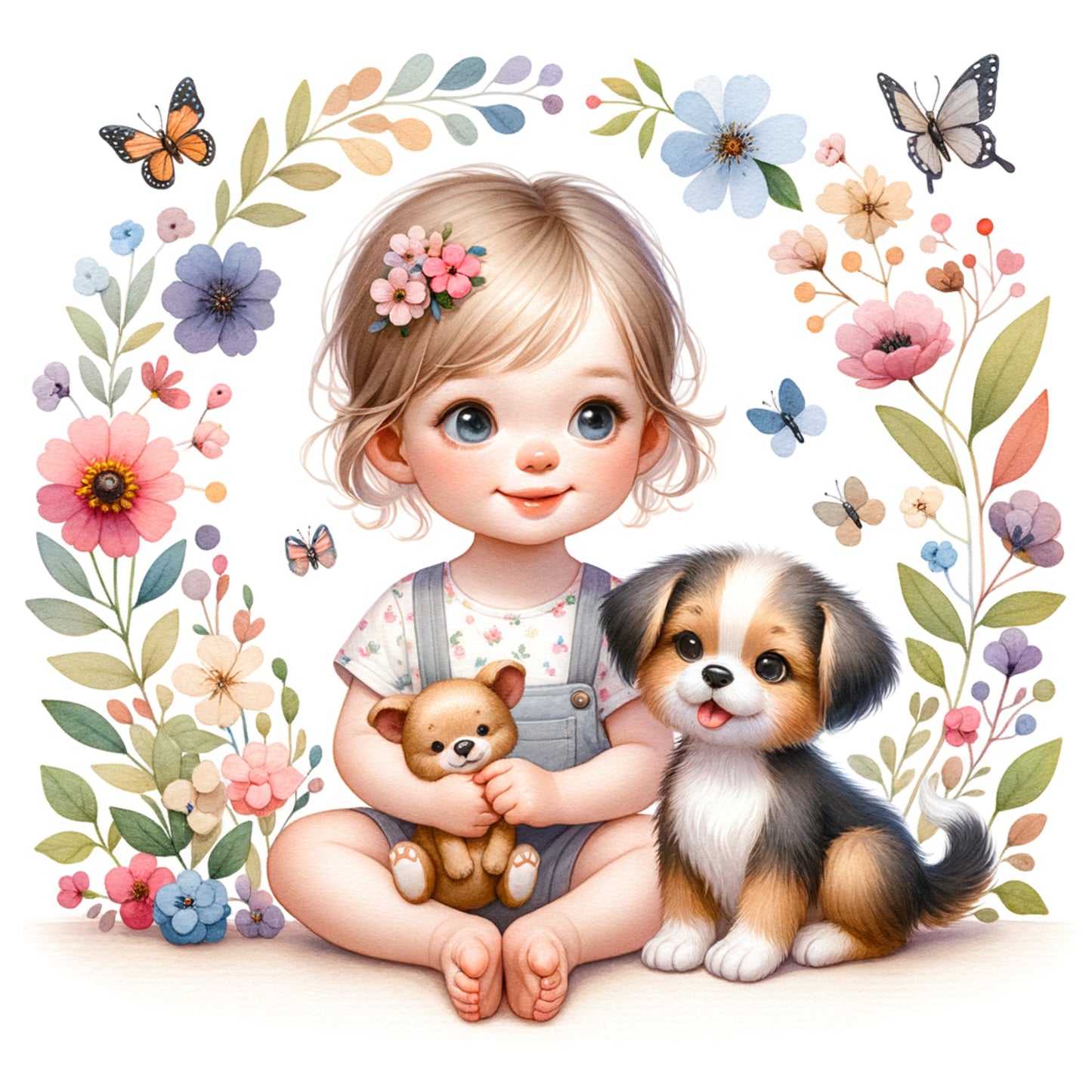 Fantasy art design Nursery  girl print