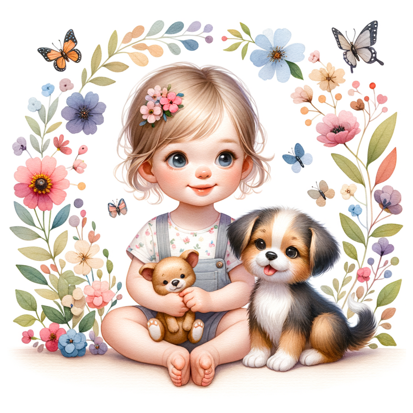 Fantasy art design Nursery  girl print