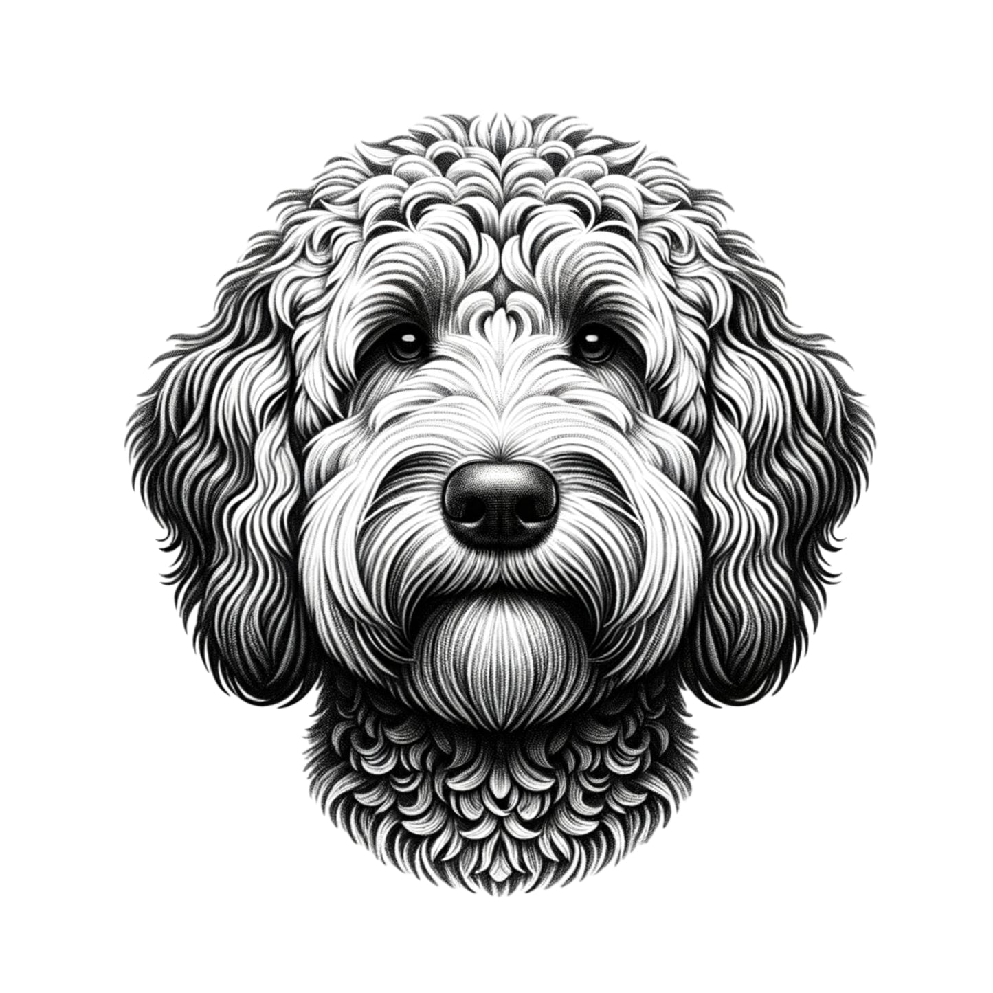 Fantasy Art Design Golden Doodle dog