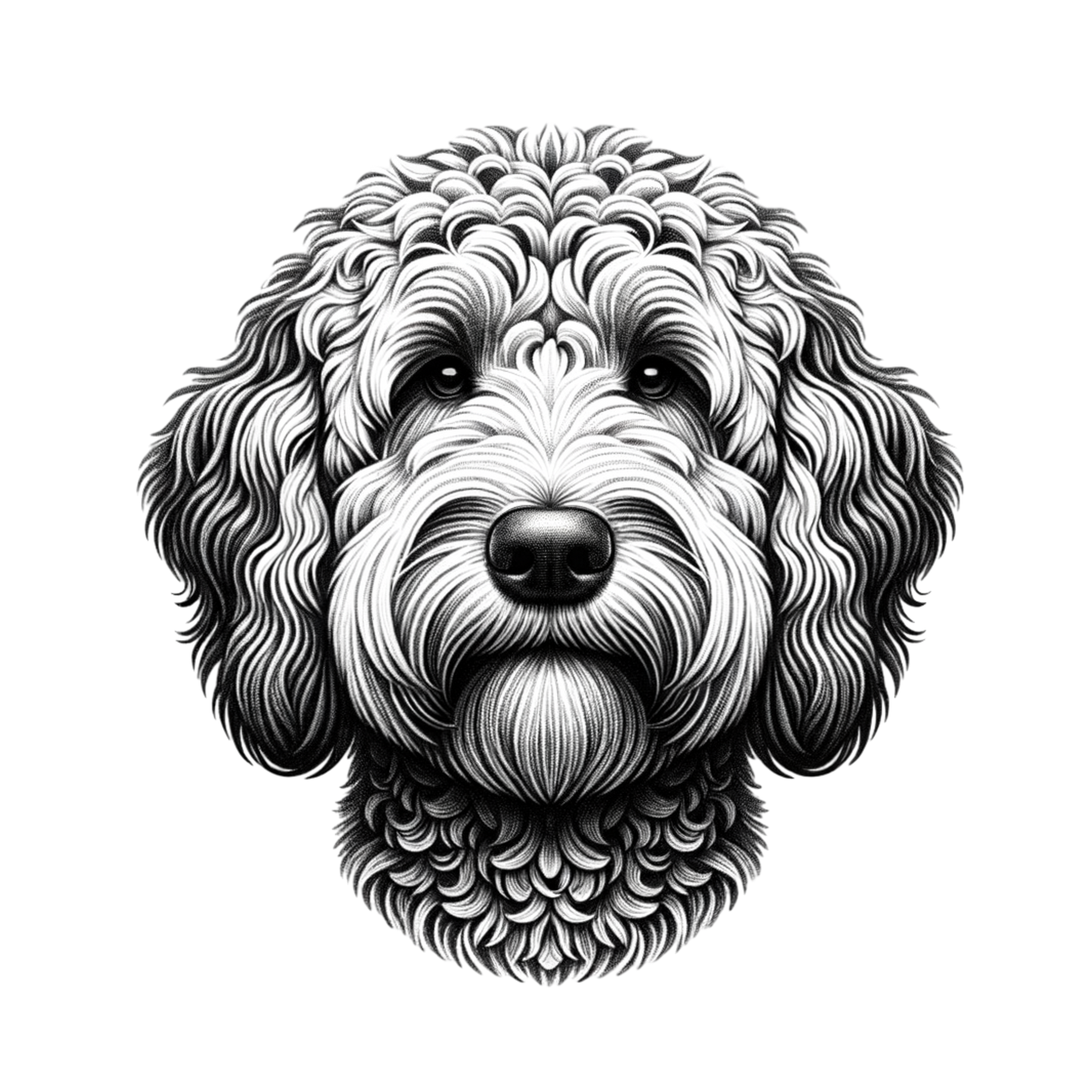 Fantasy Art Design Golden Doodle dog