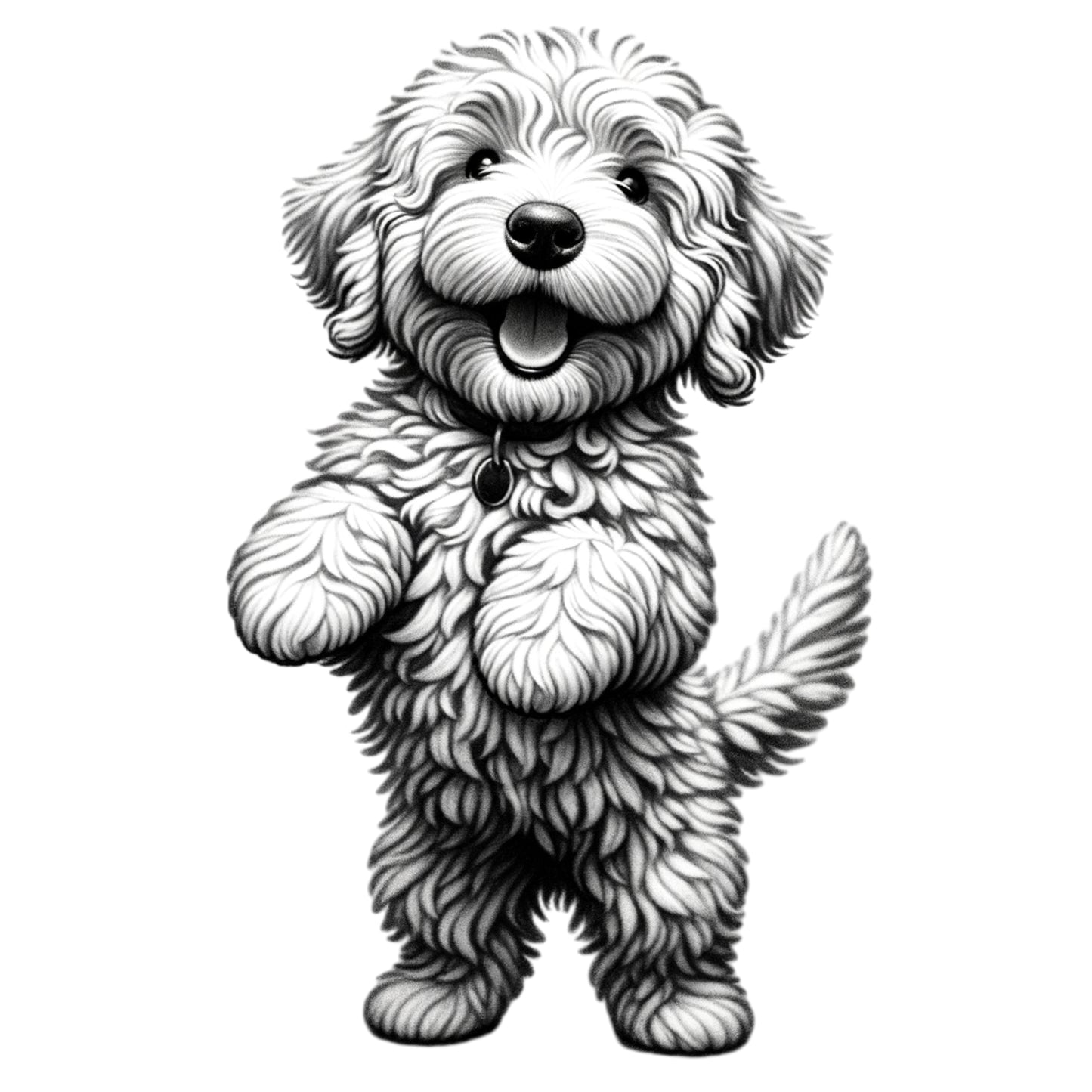 Fantasy Art Design Golden Doodle dog