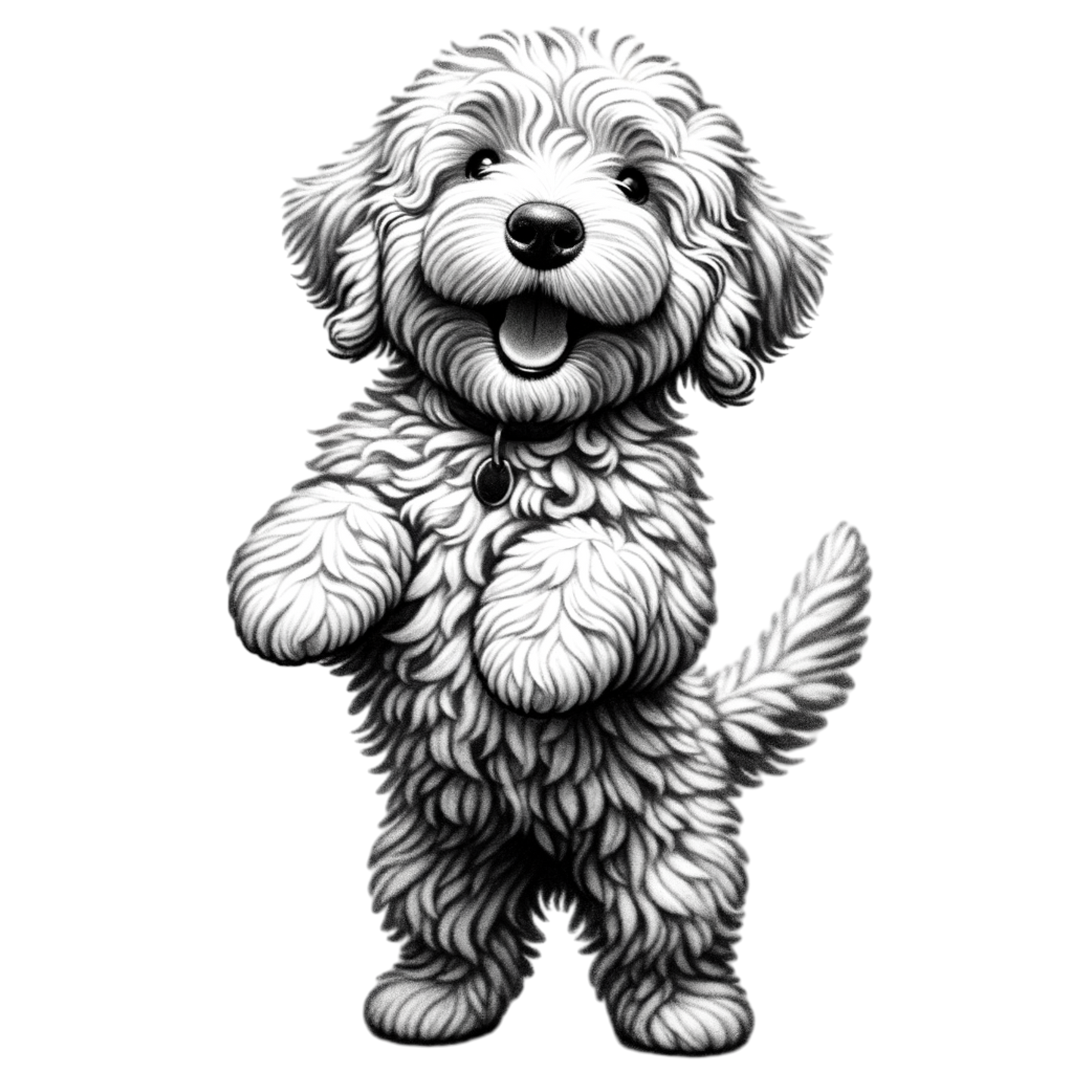 Fantasy Art Design Golden Doodle dog