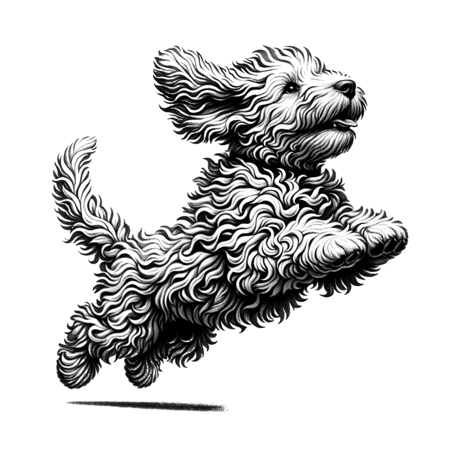 Fantasy Art Design Golden Doodle dog