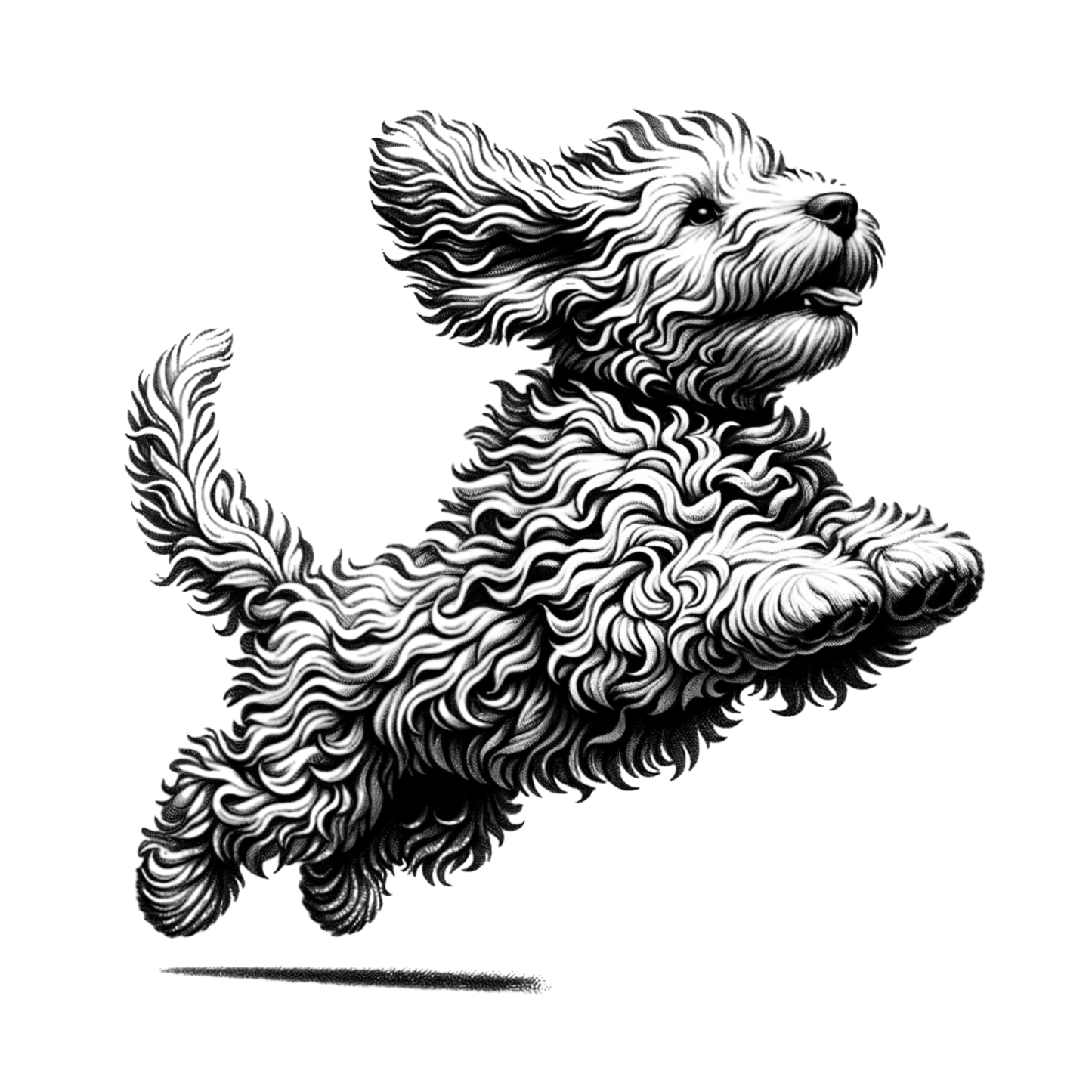 Fantasy Art Design Golden Doodle dog