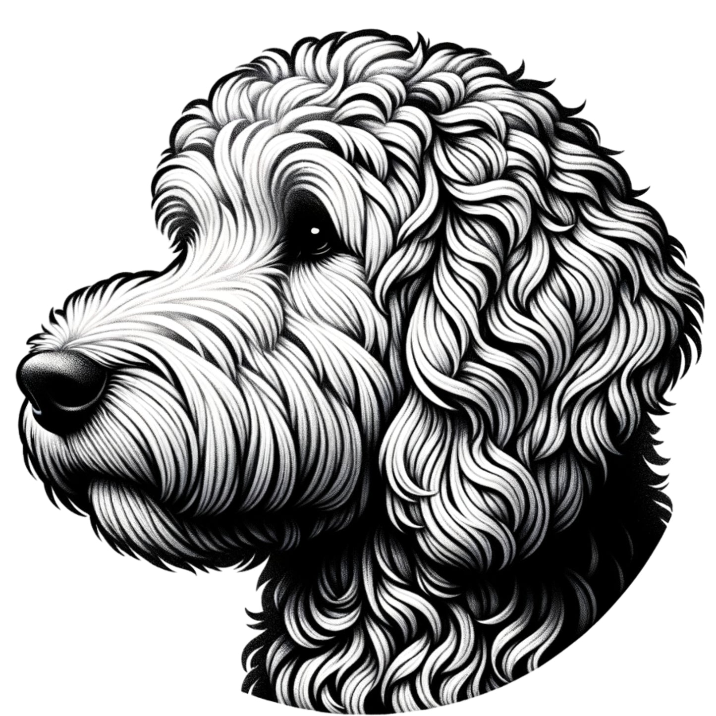 Fantasy Art Design Golden Doodle dog