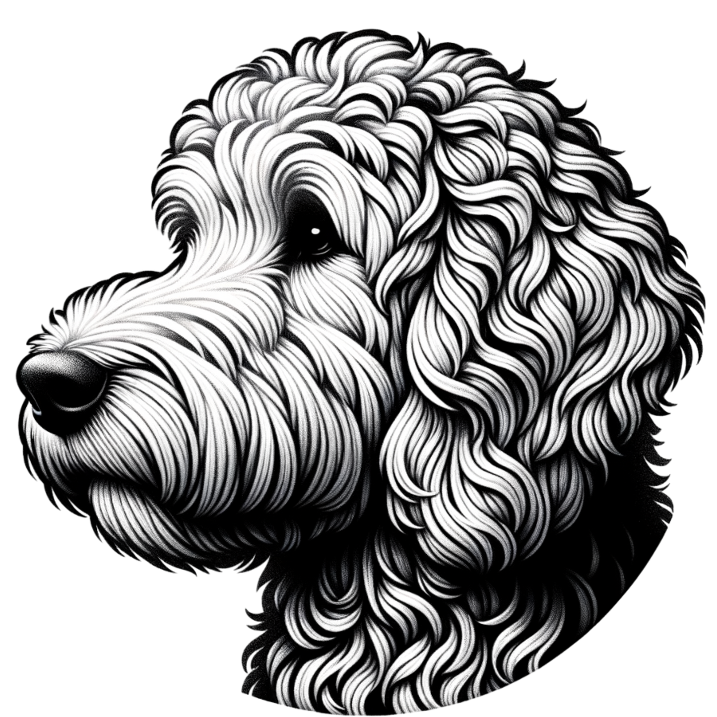 Fantasy Art Design Golden Doodle dog