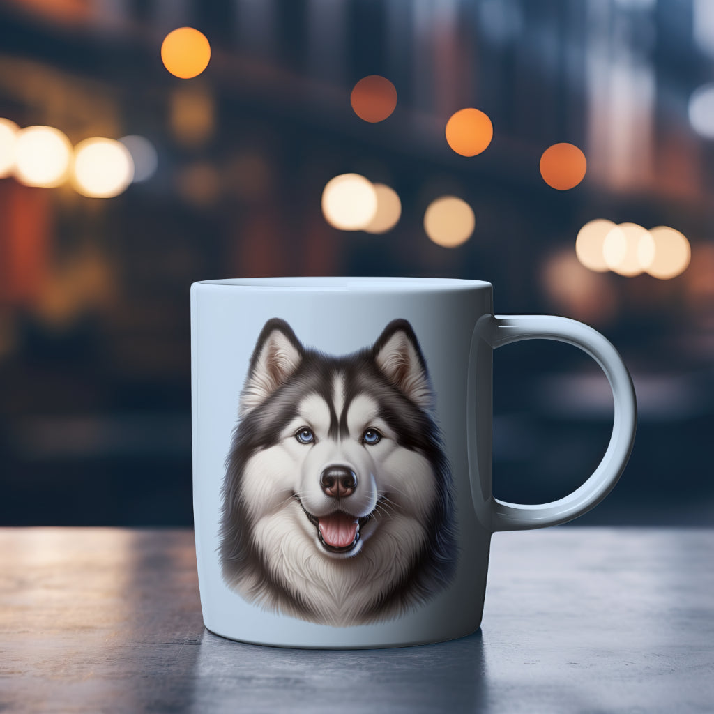 Husky mug mockup