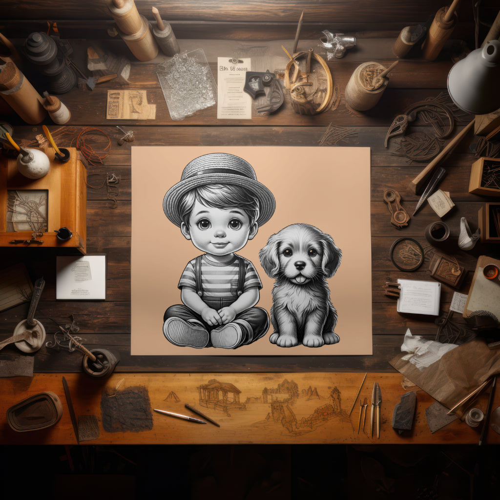 Fantasy art design Nursery  boy print