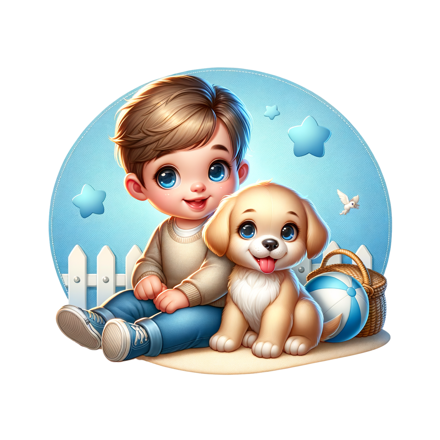 Fantasy art design Nursery  boy print