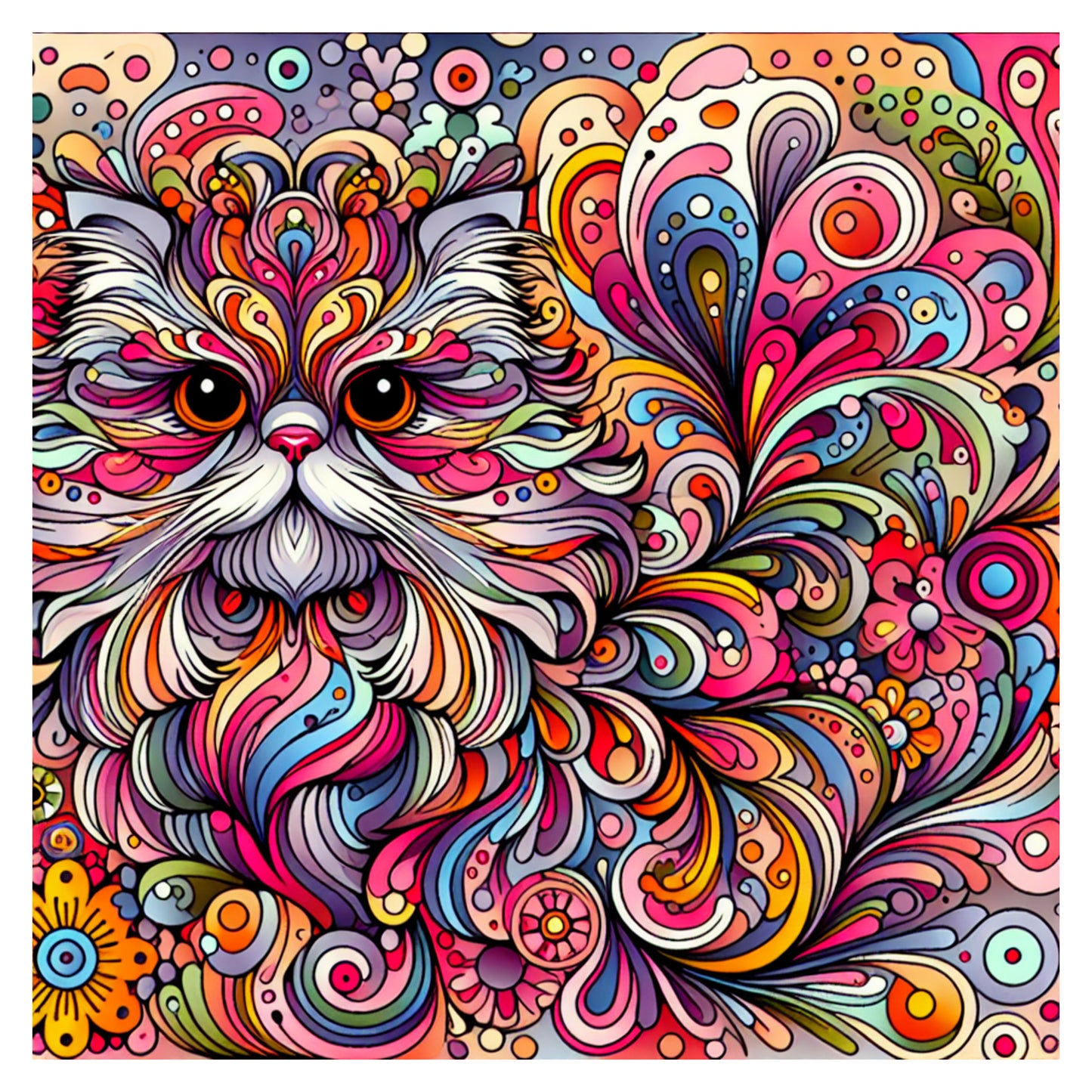 Fantasy Art Design  Persian cat