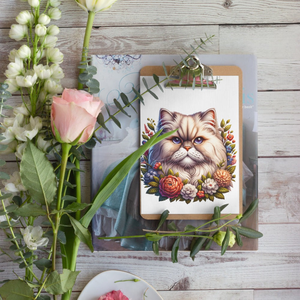 Persian cat mockup wall poster