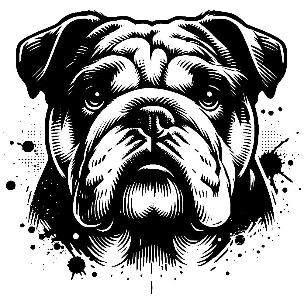 Bulldog head jpeg file