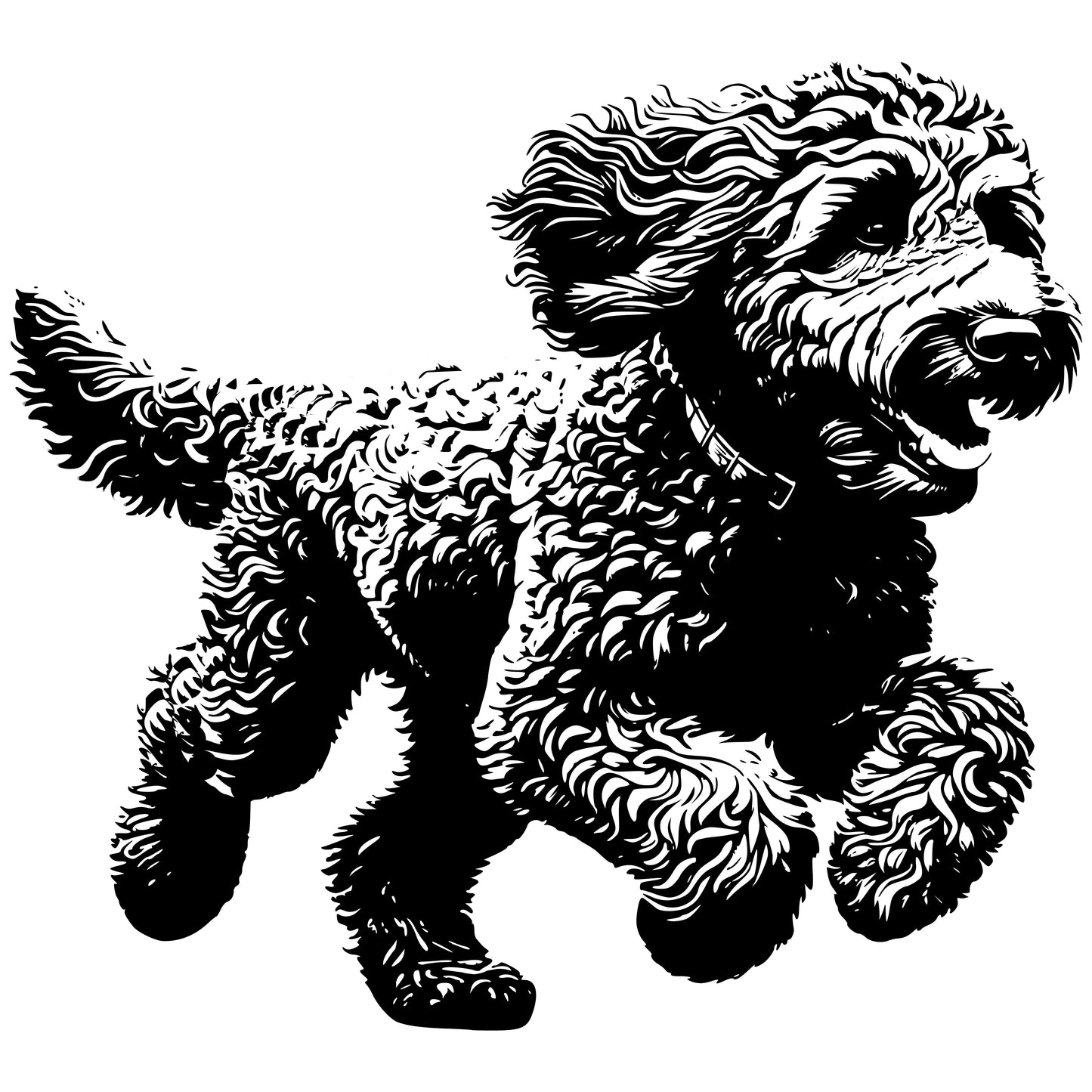 Fantasy Art Design Golden Doodle dog