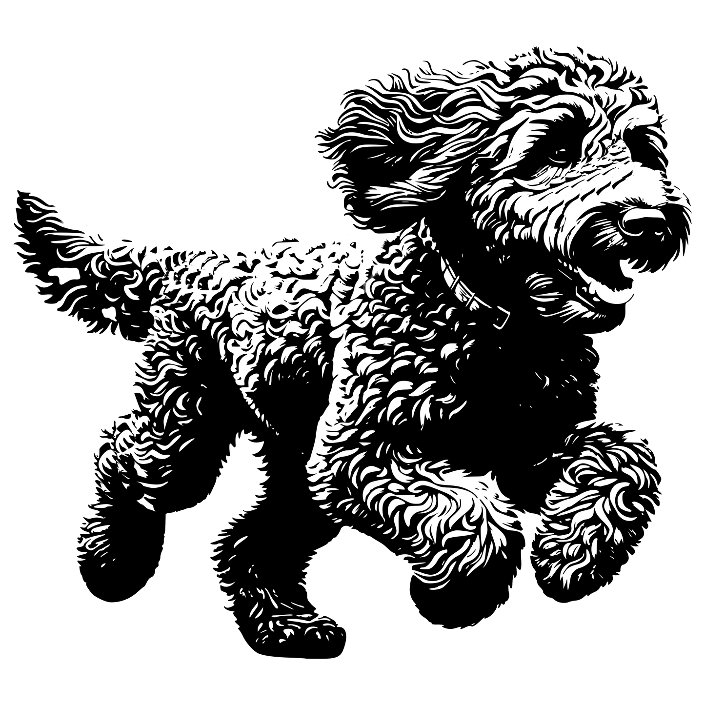 Fantasy Art Design Golden Doodle dog