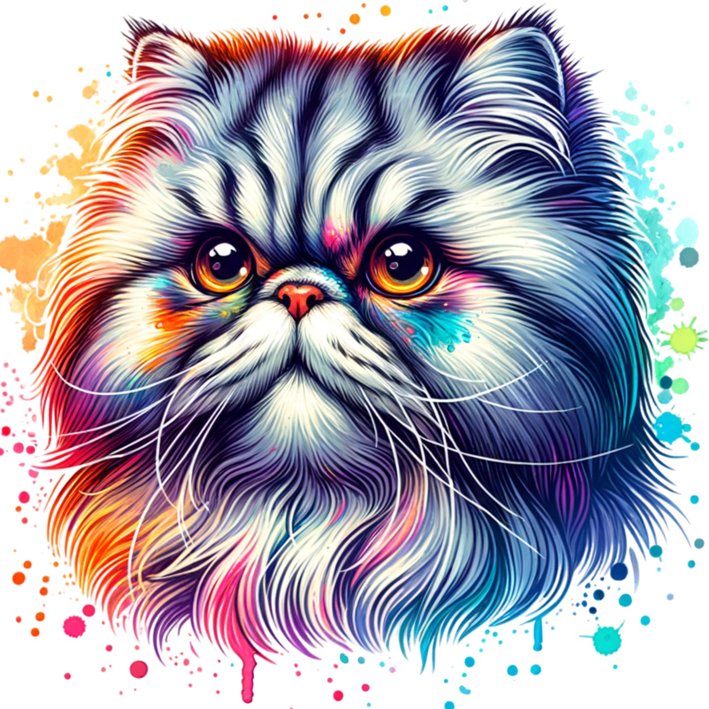 Fantasy Art Design  Persian cat