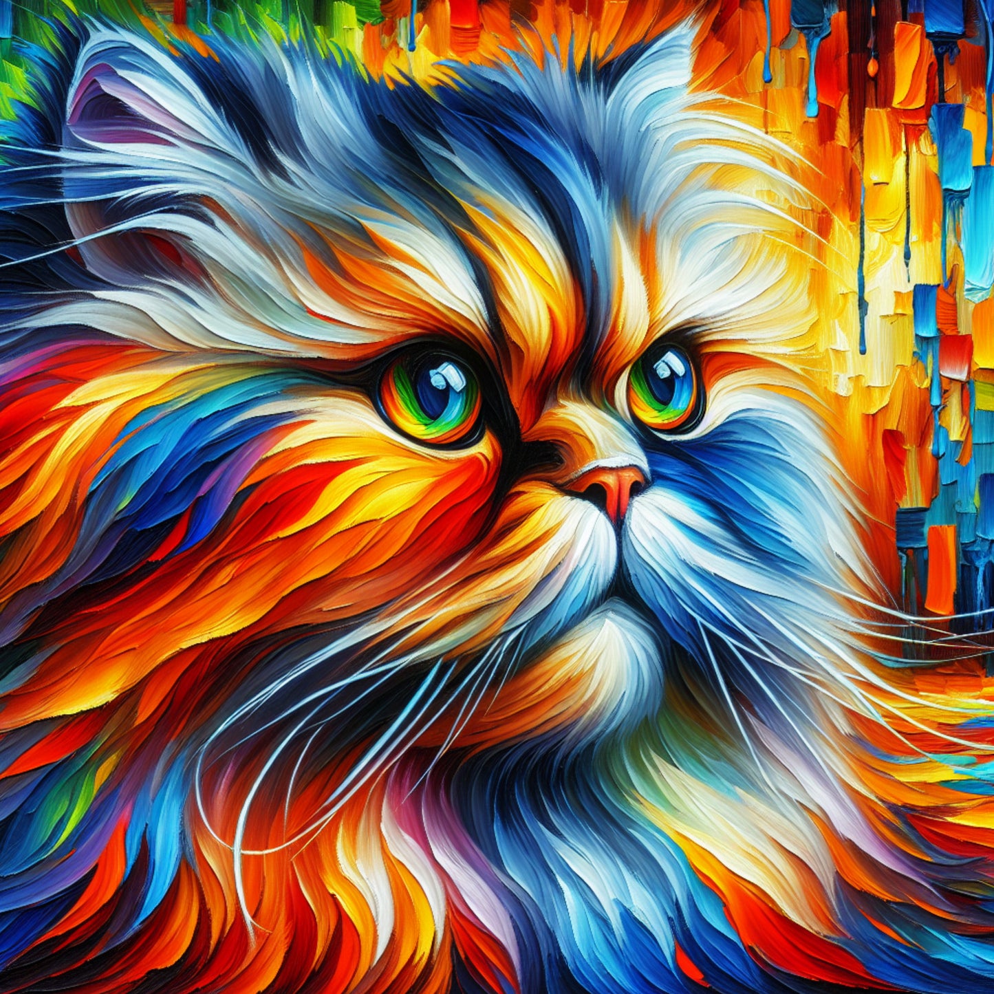 Fantasy Art Design  Persian cat